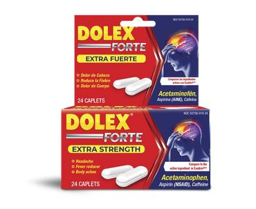 dolex forte extra fuerte 24 tablets 24 tabletas